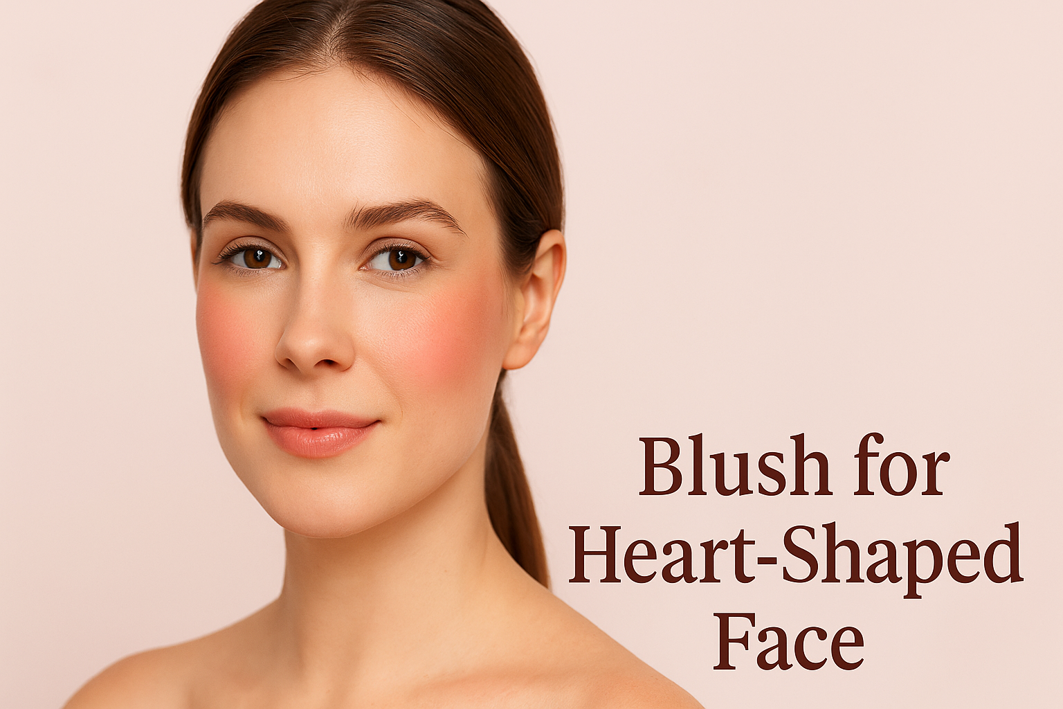 Blush for heart-shaped face – widen lower face with perfect blush placement