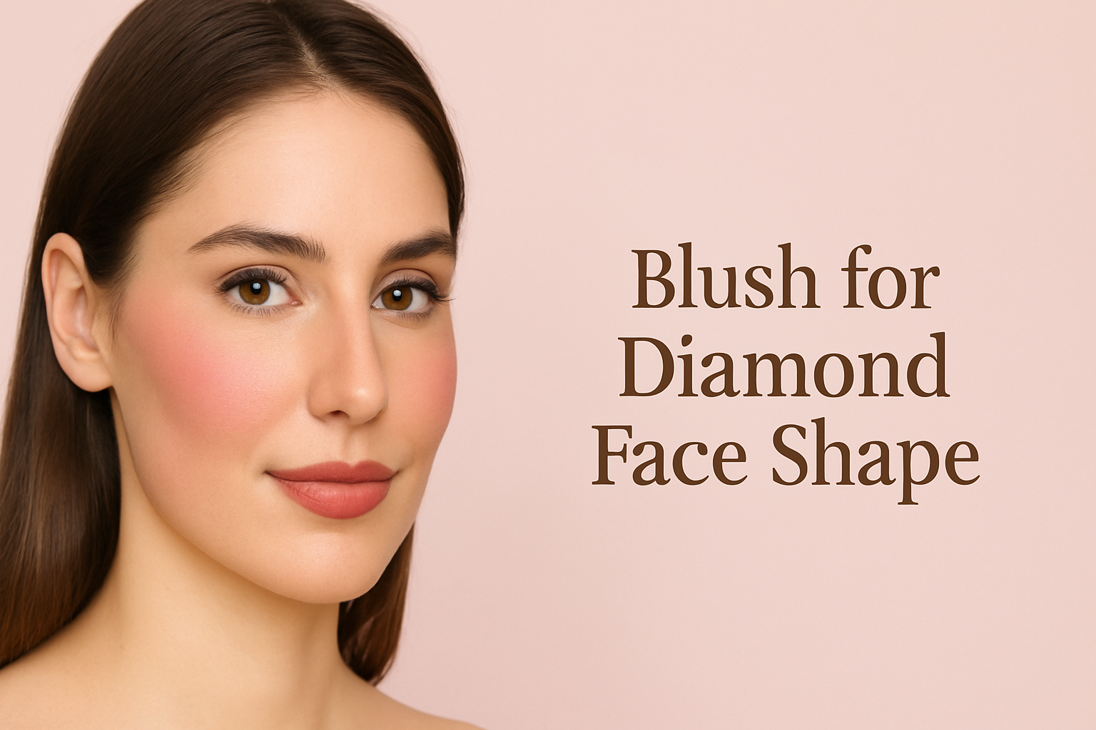 Best blush placement for diamond face shape – soften wide cheekbones