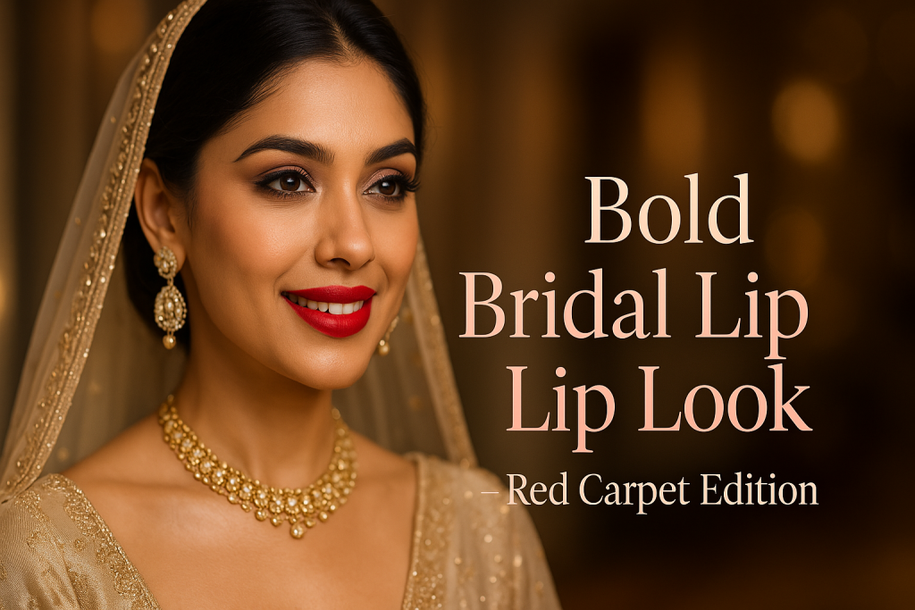 bold bridal lip look red carpet edition