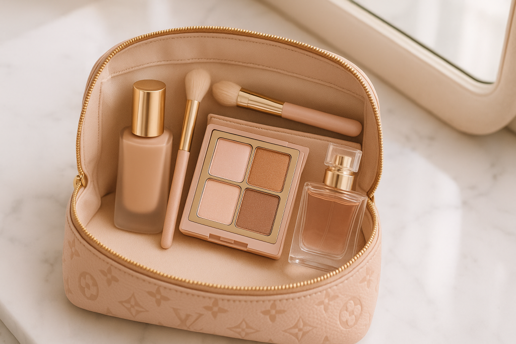 Designer Makeup Bag with Premium Beauty Essentials