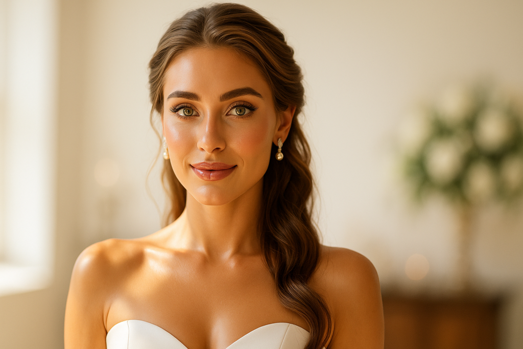 Dewy Glass Skin Bridal Makeup