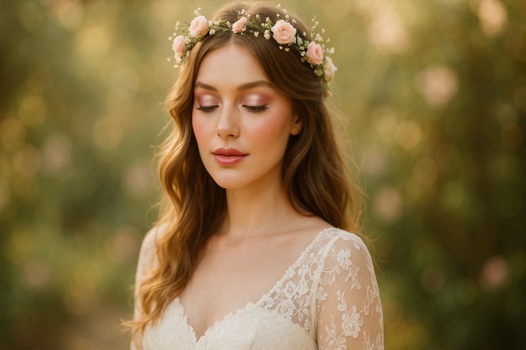 Ethereal Goddess-Inspired Bridal Look