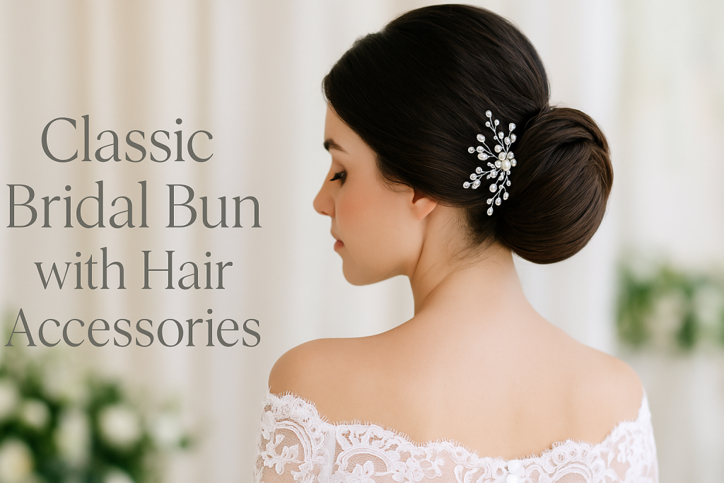 Classic Bridal Bun with Hair Accessories