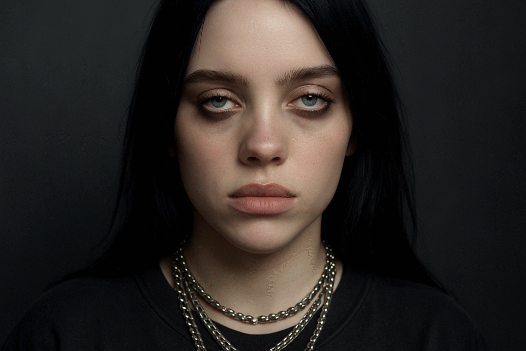 Billie Eilish grunge-inspired makeup
