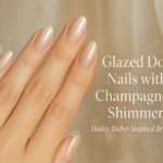 Glazed Donut Nails with Champagne Shimmer